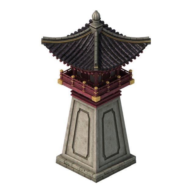 palace - watchtower 043 3D 모델 .c4d .max .obj .3ds .fbx .stl .blend