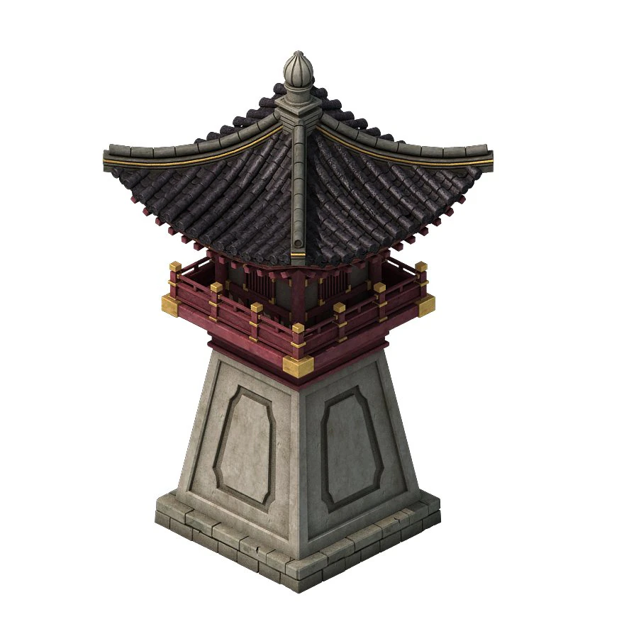 palace - watchtower 044 3D Model .c4d .max .obj .3ds .fbx .stl .blend 