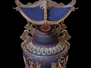 huanglongshan - shi chamber incense burner 3D मॉडल