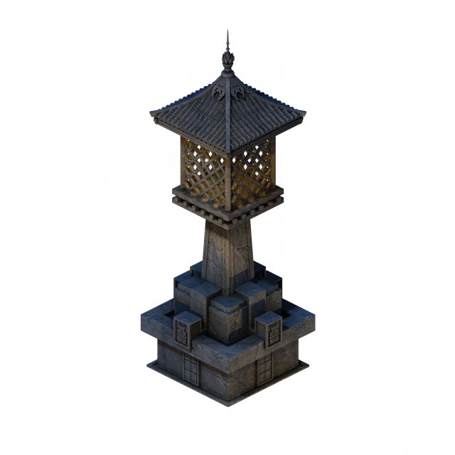 huanglongshan - small stone lamp 3Dモデル .c4d .max .obj .3ds .fbx .stl .blend
