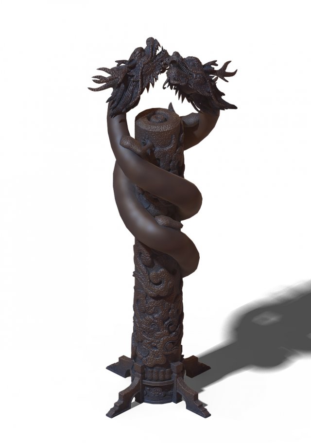 huanglongshan - stone small floor lamp 02 3D Model .c4d .max .obj .3ds .fbx .stl .blend 