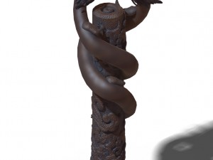 huanglongshan - stone small floor lamp 02 3D 모델
