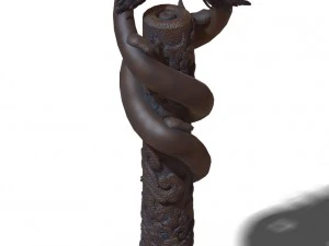 huanglongshan - stone small floor lamp 02 3D Model