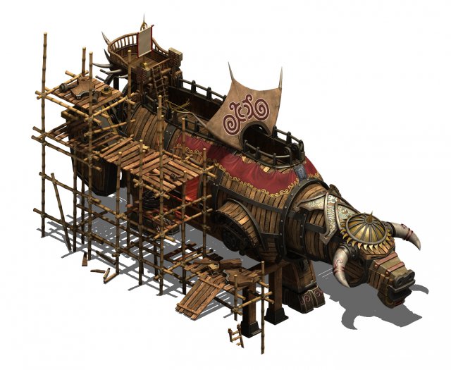 organ cattle - manufacturing site 3D Model .c4d .max .obj .3ds .fbx .stl .blend 