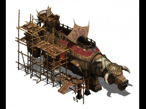 organ cattle - manufacturing site 3D Model