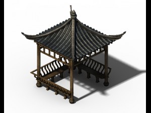 architecture - white chishan - gazebo Model 3D