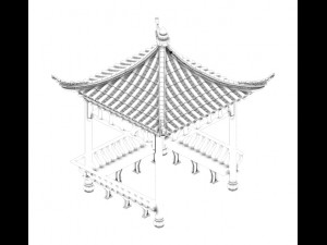 architecture - white chishan - gazebo Model 3D