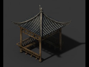 architecture - white chishan - gazebo Model 3D
