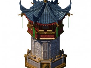 building - contest ring - decorative tower Modèle 3D