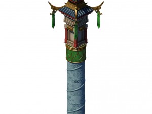 building - contest ring - decorative column 3D-Modell