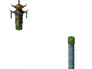building - contest ring - decorative column 3D-Modell
