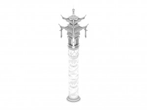 building - contest ring - decorative column 3D-Modell