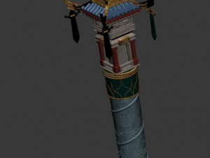 building - contest ring - decorative column 3D-Modell