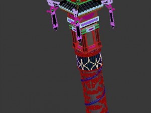 building - contest ring - decorative column 3D-Modell