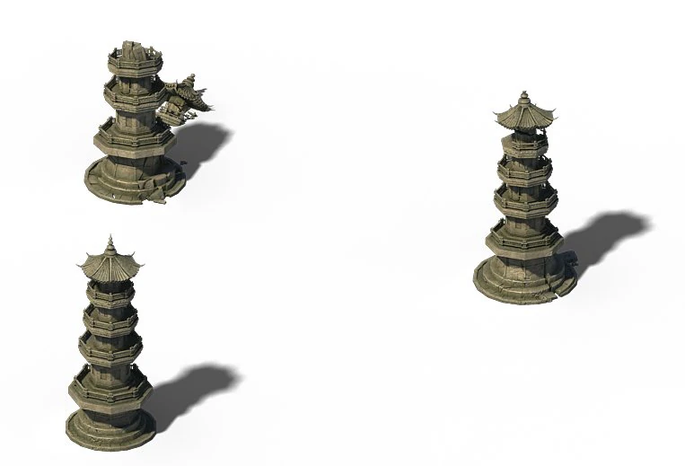building - broken stone stones 01 3D Model .c4d .max .obj .3ds .fbx .stl .blend 