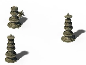 building - broken stone stones 01 3D Model