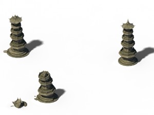building - broken stone stones 01 Modello 3D