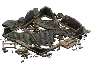 building - ruins 001 Modèle 3D