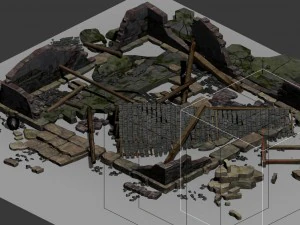 building - ruins 001 3D Model