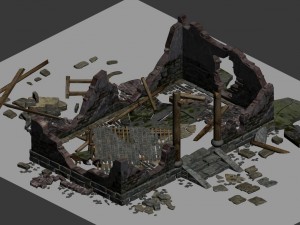 buildings - ruins 002 3D Model