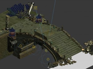 building ruins - broken stone bridge Modèle 3D