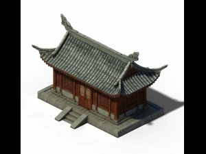 वास्तुकला - घुमावदार घास का मैदान भवन 01 3D मॉडल