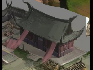 architecture - windy grassland building 01 3D Model