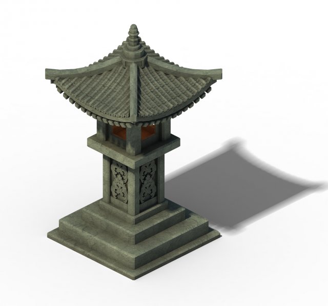 architecture - windland prairie - stone lamp 01 3D मॉडल .c4d .max .obj .3ds .fbx .stl .blend 