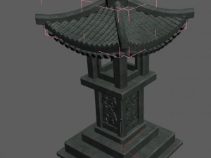 architecture - windland prairie - stone lamp 01 3D मॉडल