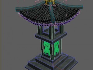 architecture - windland prairie - stone lamp 01 3D मॉडल