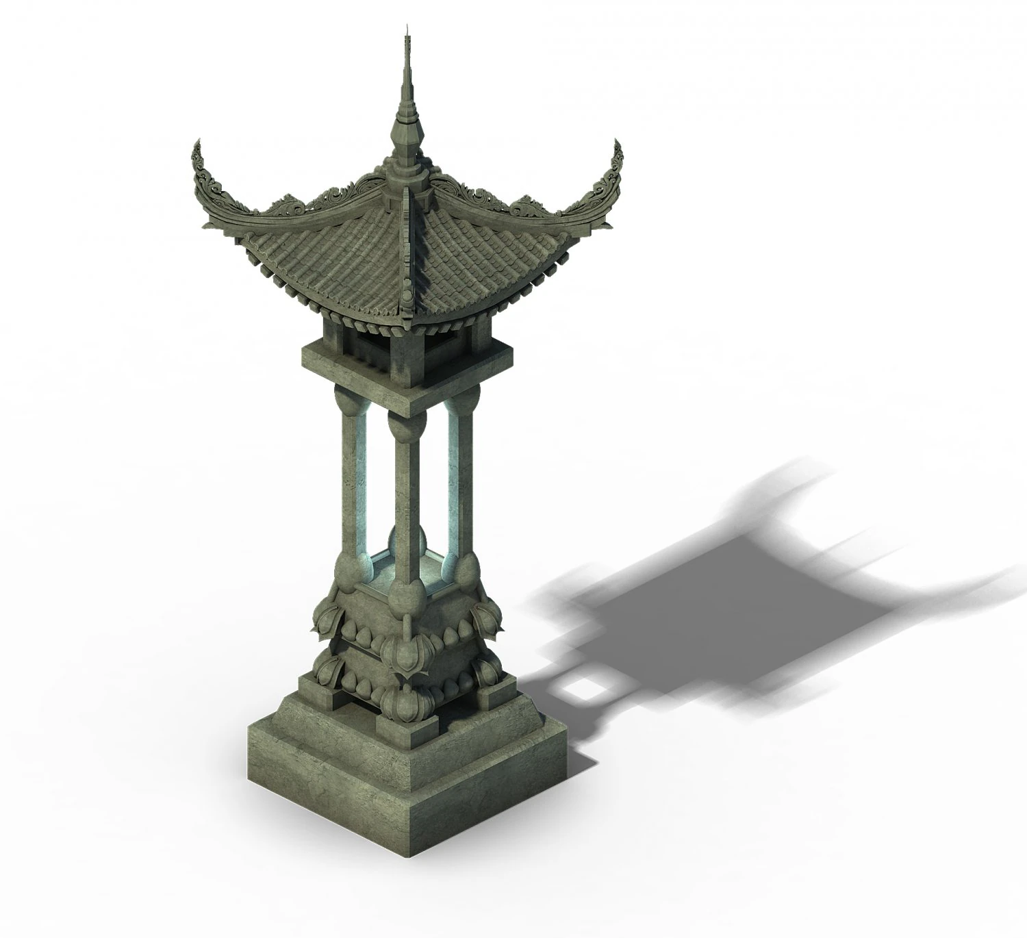 architecture - windland prairie - stone lamp 02 3D Model .c4d .max .obj .3ds .fbx .stl .blend 