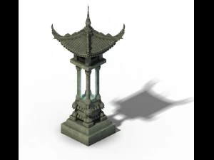 architecture - windland prairie - stone lamp 02 3D Model