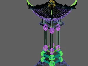 architecture - windland prairie - stone lamp 02 3D Model