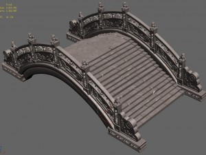 architecture - windland prairie stone bridge 01 3D Model