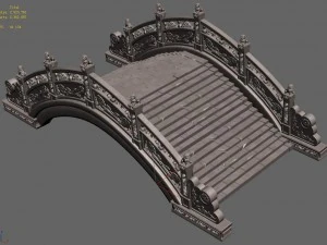 arquitetura - ponte de pedra da pradaria windland 01 Modelo 3D