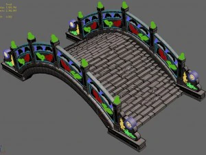 arquitetura - ponte de pedra da pradaria windland 01 Modelo 3D