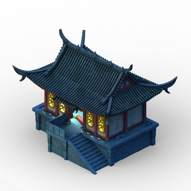 building ghost house - haunted house 01 3D मॉडल .c4d .max .obj .3ds .fbx .stl .blend 