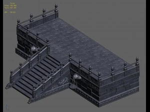 building - stairway platform 01 3D Model
