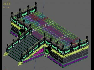 building - stairway platform 01 3D Model