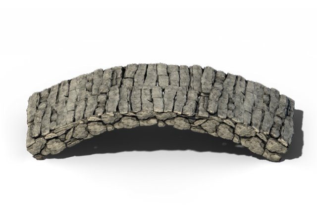 building accessories - white jade stone bridge Model 3D .c4d .max .obj .3ds .fbx .stl .blend 