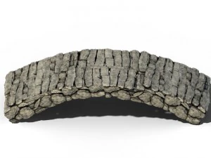 aksesoris bangunan - jembatan batu giok putih Model 3D