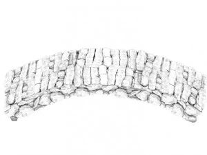building accessories - white jade stone bridge 3D Model