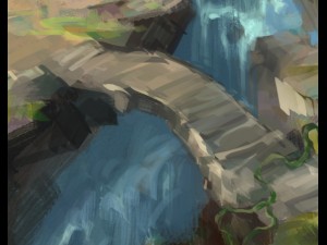 building accessories - white jade stone bridge Model 3D