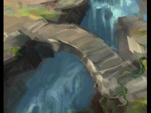 building accessories - white jade stone bridge 3D Model