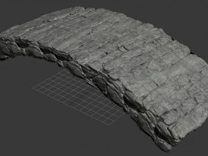 building accessories - white jade stone bridge 3D Model