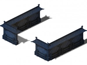 building - stone chamber wall 02 3D Model