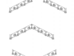 building - stone chamber wall 03 3D Model