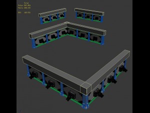 building - stone chamber wall 03 Model 3D