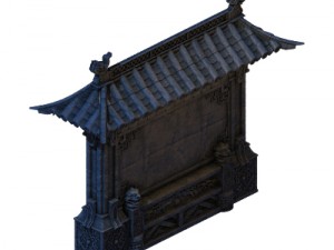 building - stone chamber wall 04 3D Model
