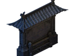 building - stone chamber wall 04 3D Model